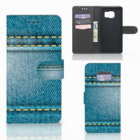 Samsung Galaxy S7 Edge Wallet Case met Pasjes Jeans - thumbnail