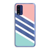 Strepen pastel: Xiaomi Redmi 9T Transparant Hoesje