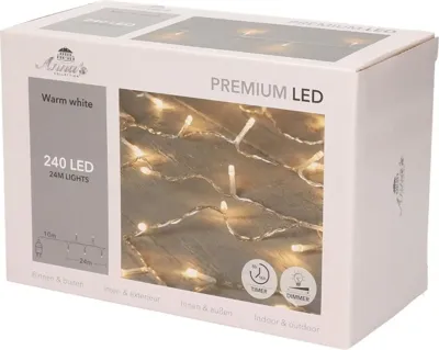 Anna&apos;s Collection LED kerstverlichting premium 240 lampjes 10m, warm wit