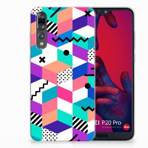 Huawei P20 Pro TPU Hoesje Blokken Kleurrijk