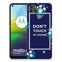 Motorola Moto G9 Power Silicone-hoesje Flowers Blue DTMP - thumbnail