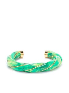 Aurelie Bidermann bracelet torsadé à effet tie dye - Vert