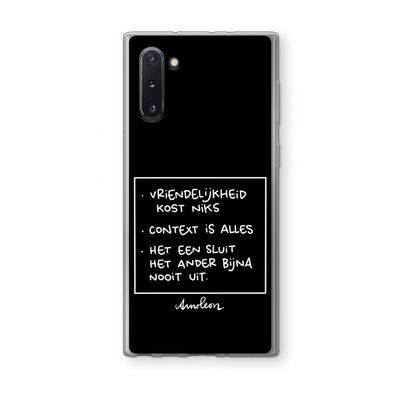 Mijn Motto's: Samsung Galaxy Note 10 Transparant Hoesje