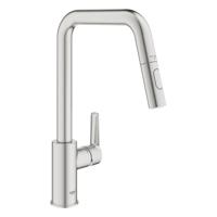 GROHE Start QuickFix Keukenkraan - met uittrekbare handdouche - met dual spray - voorsprong 22.1cm - supersteel 30631DC0 - thumbnail