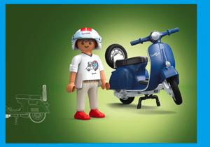 PLAYMOBIL Vespa - 71622 1969 Vespa 150 Sprint Veloce, blauw Constructiespeelgoed
