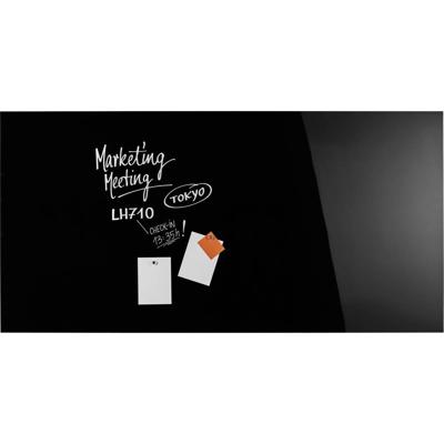 magnetoplan 13409012 Glazen magneetbord (b x h) 1000 mm x 2000 mm Zwart