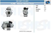 Starter Nissan 4.5 kw 161507113051