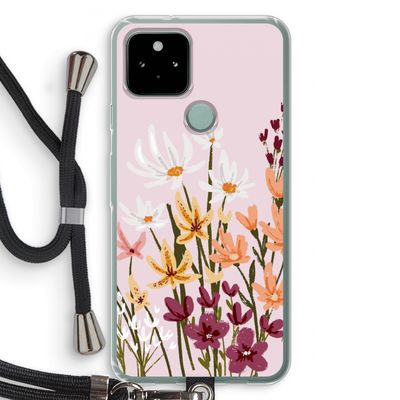 Painted wildflowers: Pixel 5 Transparant Hoesje met koord