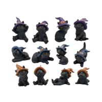 Witches Black Cat Miniatuur Beeldjes