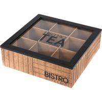 Theekist Bistro 9-vaks 24x24x7,5cm Theekist Bistro 9-vaks 24x24x7,5cm