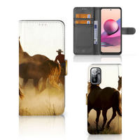 Xiaomi Redmi Note 10/10T 5G | Poco M3 Pro Telefoonhoesje met Pasjes Design Cowboy - thumbnail
