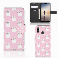 Huawei P20 Lite Telefoonhoesje met Pasjes Sleeping Cats - thumbnail