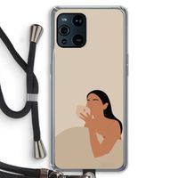 Fresh coffee: Oppo Find X3 Pro Transparant Hoesje met koord Fresh coffee: Oppo Find X3 Pro Transparant Hoesje met koord
