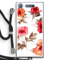 Roosjes: Sony Xperia XZ1 Transparant Hoesje met koord