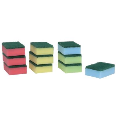 Gerimport schuursponzen - 10x - schoonmaak spons - afwas / keuken / huishouden