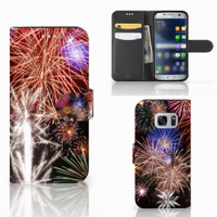 Samsung Galaxy S7 Wallet Case met Pasjes Vuurwerk - thumbnail