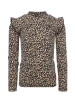 LOOXS Little winter crinckle top meisjes - zand - luipaard