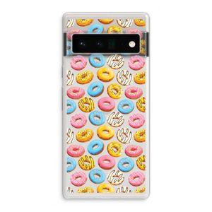 Pink donuts: Google Pixel 6 Pro Transparant Hoesje