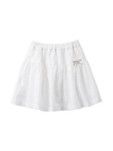 Familiar broderie-anglaise flared skirt - Blanc