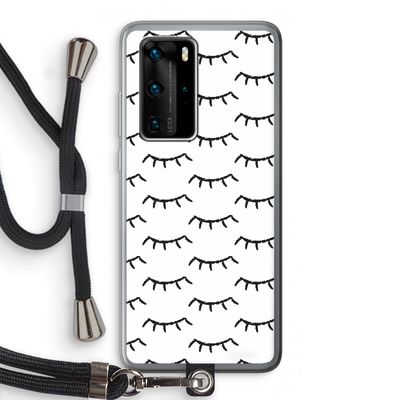 Wimpers: Huawei P40 Pro Transparant Hoesje met koord