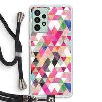 Gekleurde driehoekjes: Samsung Galaxy A52s 5G Transparant Hoesje met koord