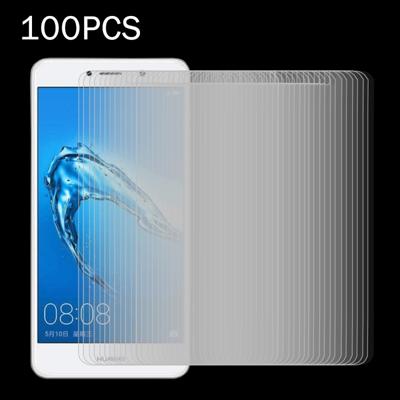 100 stuks voor Huawei Y7 0.3mm 9H oppervlaktehardheid 2.5D Explosieveilig niet-volledig scherm getemperd glas scherm Film
