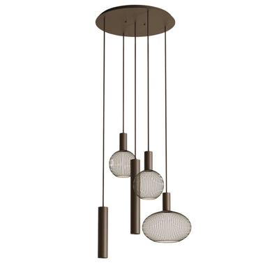 Hanglamp Como rond platinum