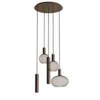 Hanglamp Como rond platinum