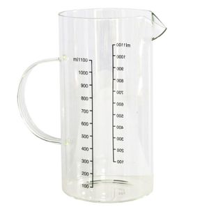 Keuken maatbeker/mengbeker - glas - transparant - 1100 ml