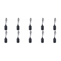 Verhuisfitting 10 Stuks - E27 Fitting/Houder - Kunststof Zwart 15cm Draad