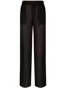 Dolce & Gabbana pantalon de costume en lin - Noir