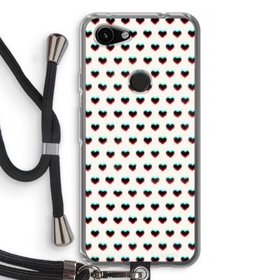Hartjes: Pixel 3a Transparant Hoesje met koord