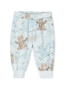 Roberto Cavalli Junior pantalon de jogging à imprimé graphique - Bleu