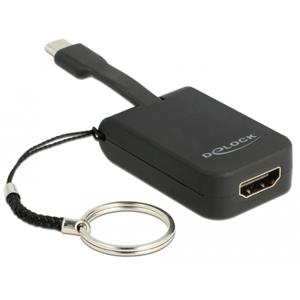 DeLOCK 63942 video kabel adapter 0,03 m USB Type-C HDMI Zwart