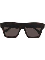 Gucci Eyewear lunettes de soleil à monture rectangulaire - Marron