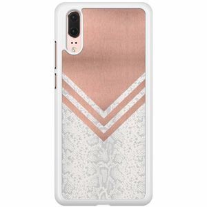 Huawei P20 hoesje - Rose gold snake