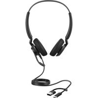 Jabra Engage 40 On Ear headset Kabel Stereo Zwart Ruisonderdrukking (microfoon), Noise Cancelling Headset, Volumeregeling, Microfoon uitschakelbaar (mute)