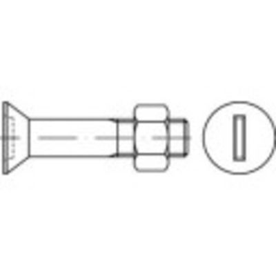 TOOLCRAFT 144296 Verzonken schroeven M12 35 mm Sleuf DIN 7969 Staal Galvanisch verzinkt 100 stuk(s)