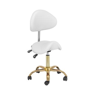 Zadelstoel - 55 - 69 cm - 150 kg - wit/goud