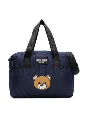 Moschino Kids sac à langer à imprimé Teddy Bear - Bleu
