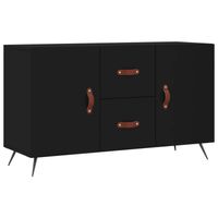 The Living Store Dressoir - Opbergruimte - 100 x 36 x 60 cm - Zwart - thumbnail