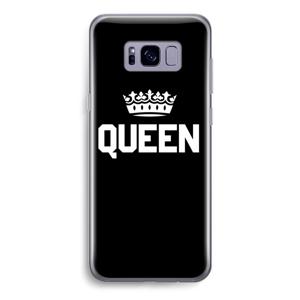 Queen zwart: Samsung Galaxy S8 Transparant Hoesje