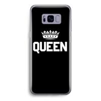 Queen zwart: Samsung Galaxy S8 Transparant Hoesje