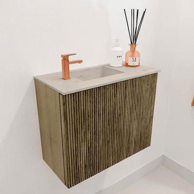 Toiletmeubel Mondiaz Joya Dlux | 50 cm | Meubelkleur Dusk | Faye wastafel Opalo Wasbak Links | 1 kraangat