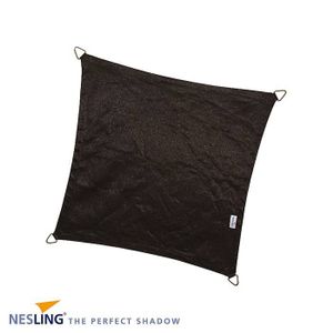 Nesling Coolfit 5 x 5 m zwart schaduwdoek
