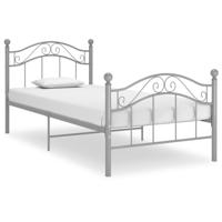 Bedframe metaal grijs 90x200 cm - thumbnail