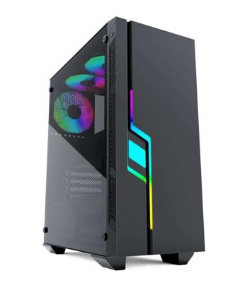 Gembird ATX Fornax 2000 RGB-behuizing, RGB-achtergrondverlichting, zwarte kleur
