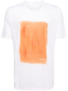 120% Lino t-shirt à imprimé peinture - Tons neutres