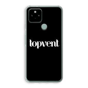 Topvent Zwart: Google Pixel 5 Transparant Hoesje