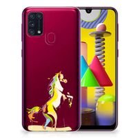 Samsung Galaxy M31 Telefoonhoesje met Naam Horse Color